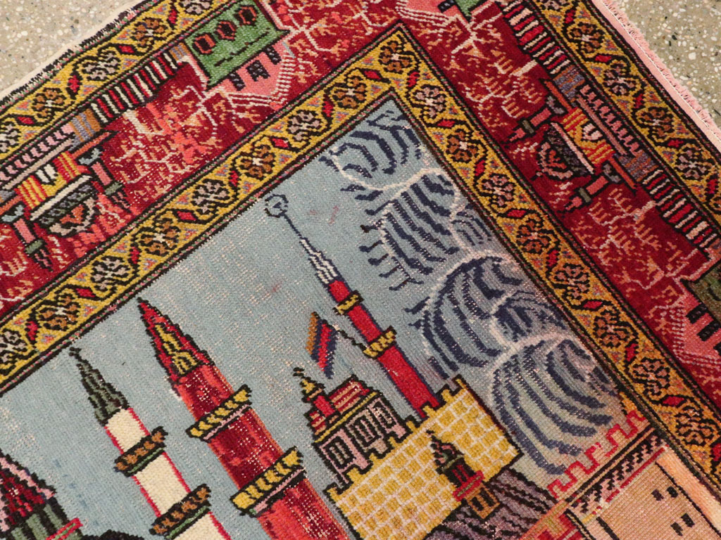 Vintage Anatolian Pictorial Rug, No.23202 - Gsblank