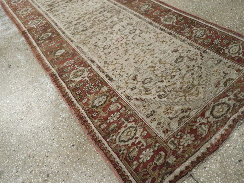 Antique Persian Bidjar Long Runner, No.23207 - Gsblank