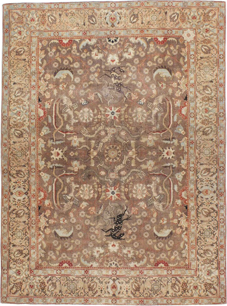 Vintage Persian Tabriz Rug, No.23250 - Gsblank
