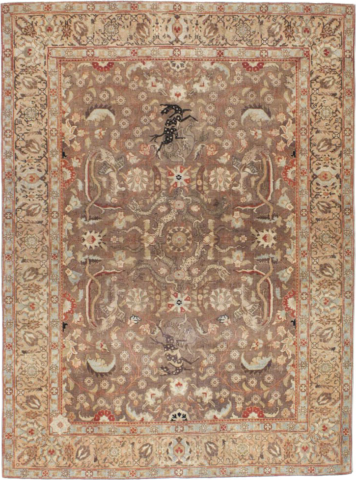 Vintage Persian Tabriz Rug, No.23250 - Gsblank