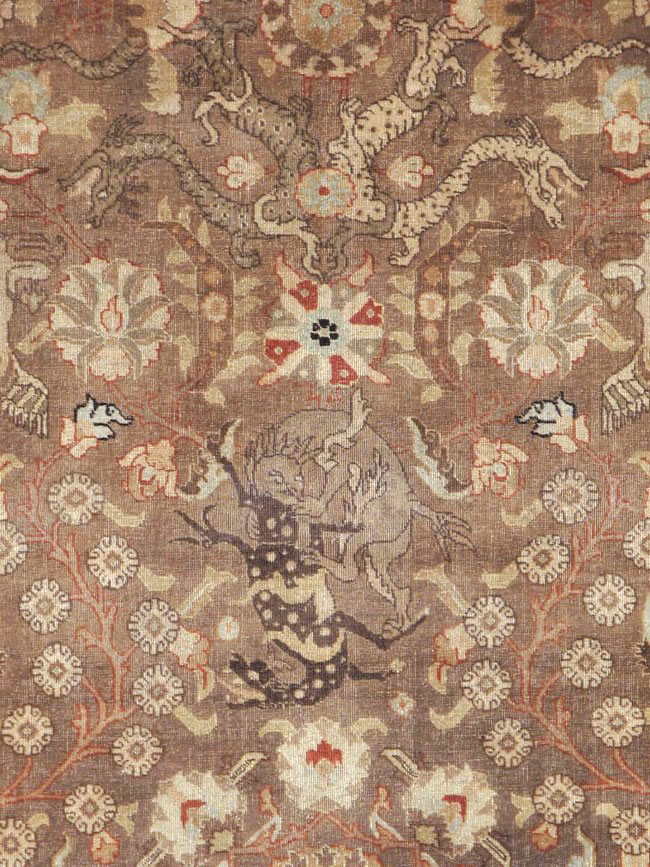 Vintage Persian Tabriz Rug, No.23250 - Gsblank