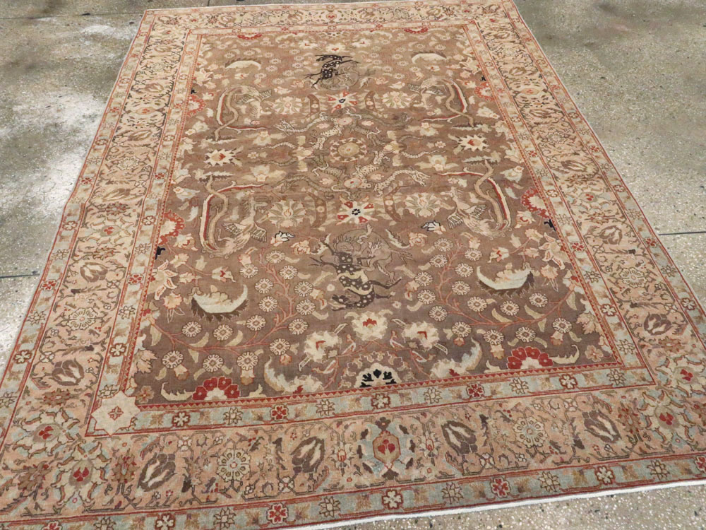 Vintage Persian Tabriz Rug, No.23250 - Gsblank