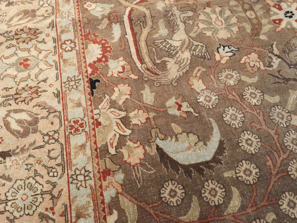 Vintage Persian Tabriz Rug, No.23250 - Gsblank