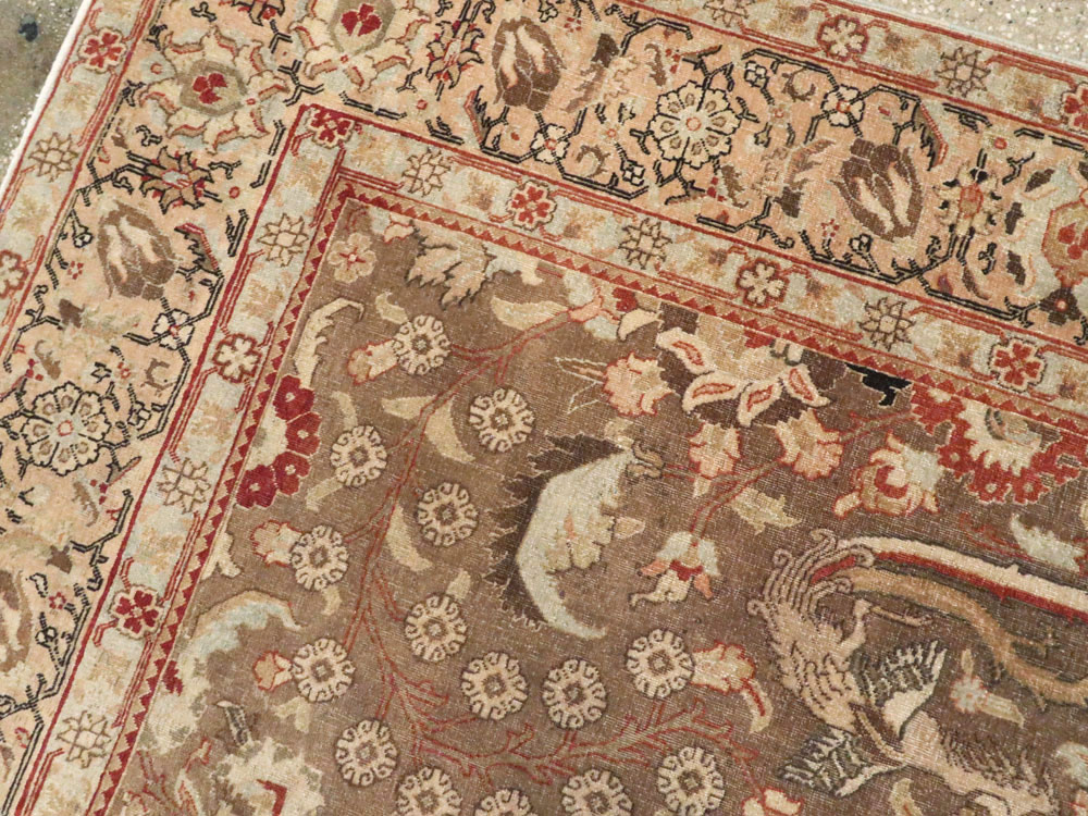 Vintage Persian Tabriz Rug, No.23250 - Gsblank