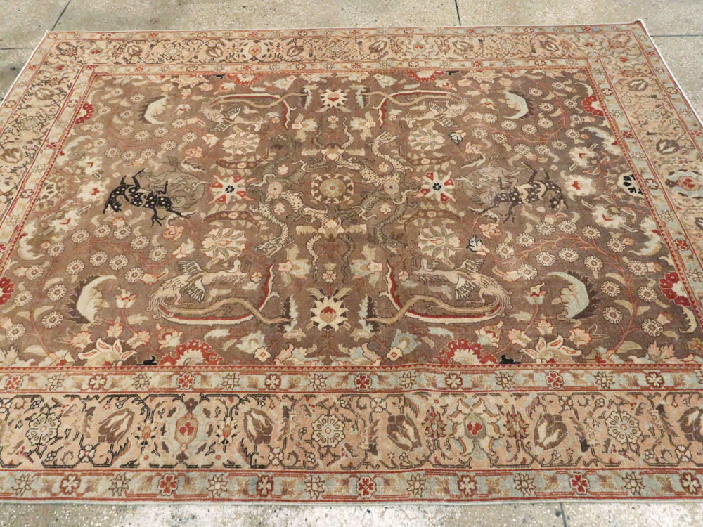 Vintage Persian Tabriz Rug, No.23250 - Gsblank