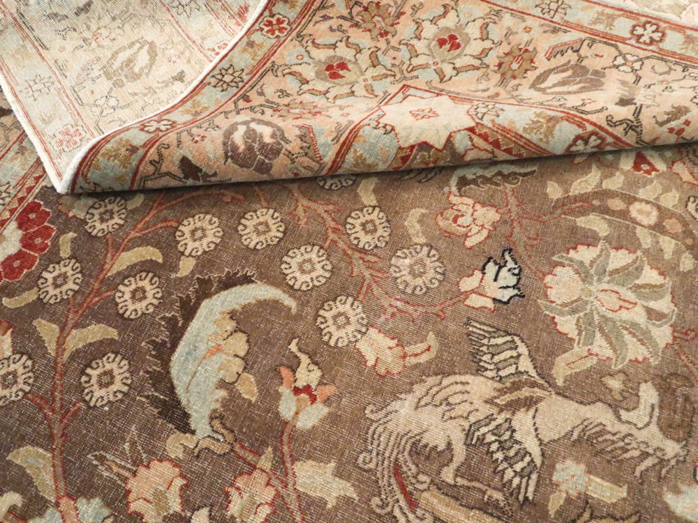 Vintage Persian Tabriz Rug, No.23250 - Gsblank