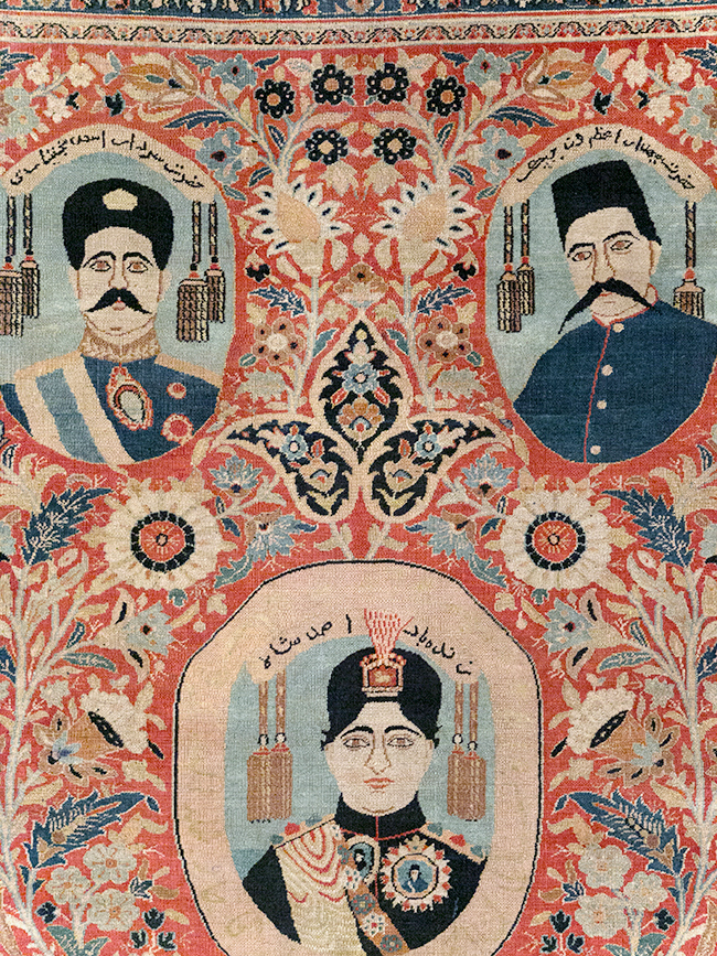 Antique Persian Pictorial Khorassan Room Size Carpet, No.23267 - Gsblank