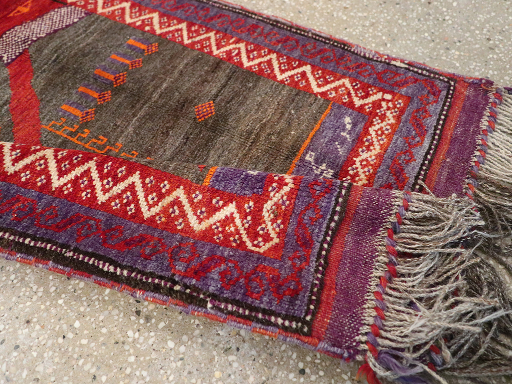 Vintage Afghan Baluch Pictorial Rug, No.23270 - Gsblank