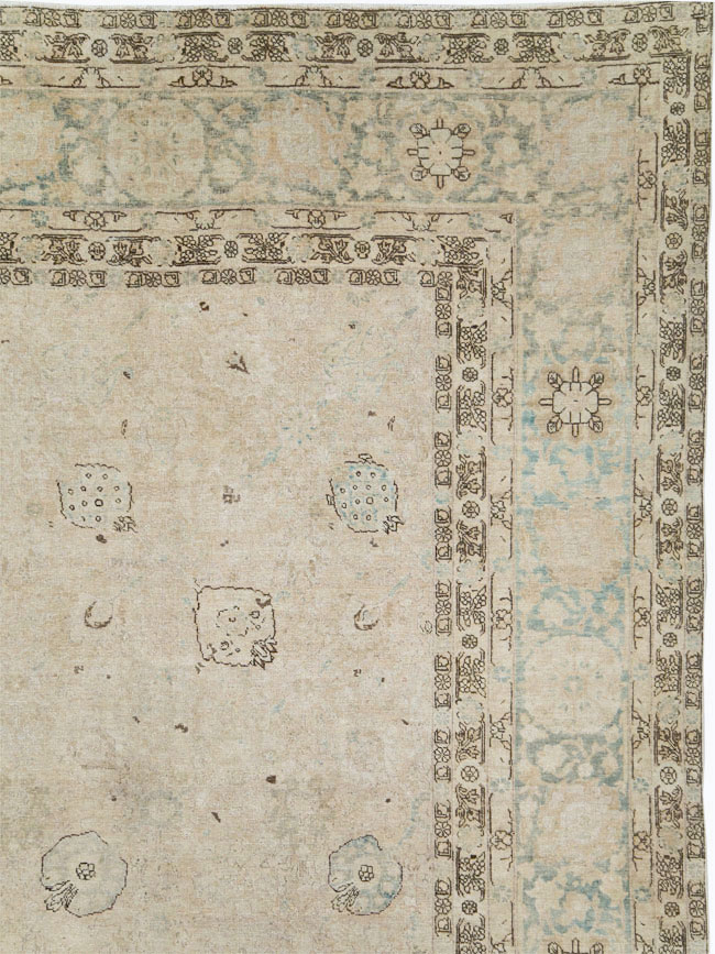 Antique Persian Tabriz Large Room Size Carpet, No.23283 - Gsblank