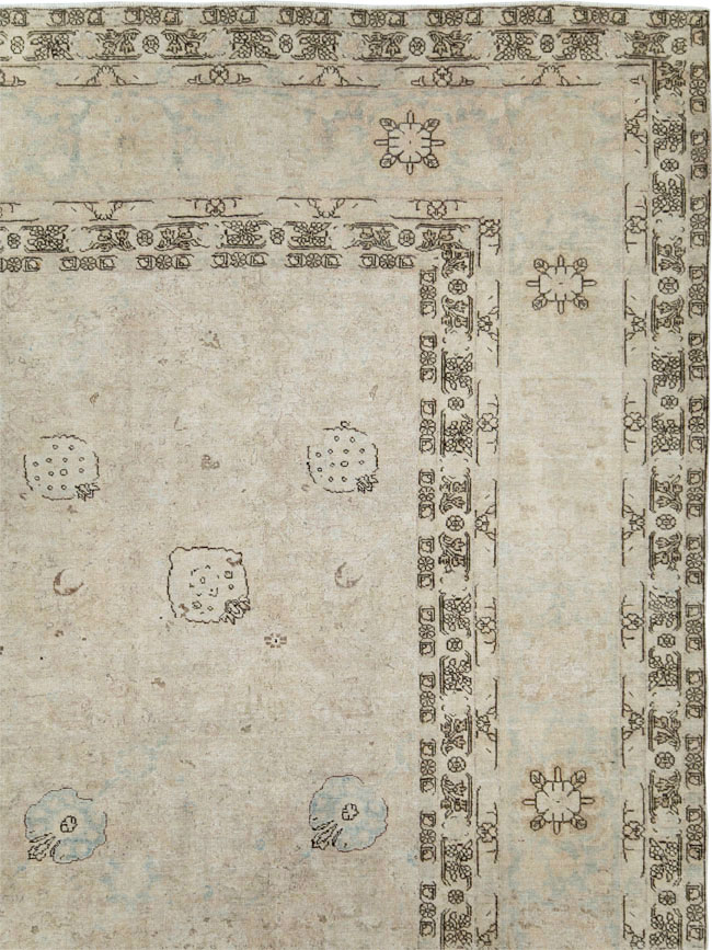 Antique Persian Tabriz Large Room Size Carpet, No.23283 - Gsblank