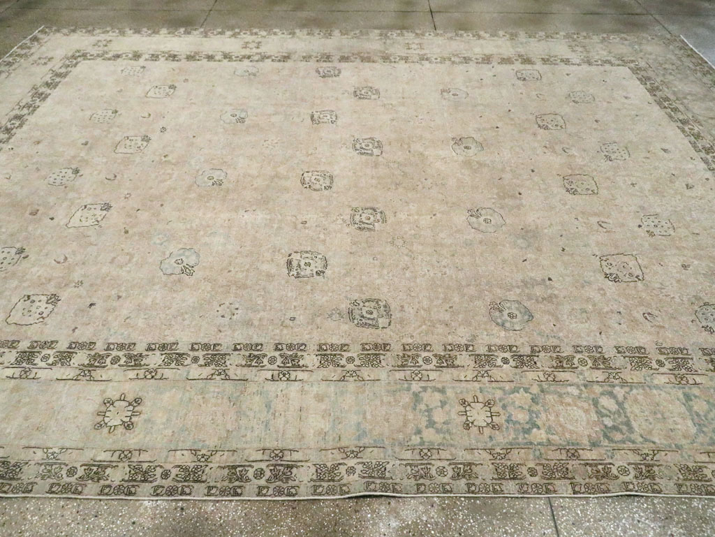 Antique Persian Tabriz Large Room Size Carpet, No.23283 - Gsblank