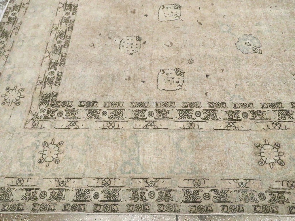 Antique Persian Tabriz Large Room Size Carpet, No.23283 - Gsblank