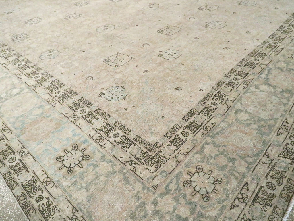 Antique Persian Tabriz Large Room Size Carpet, No.23283 - Gsblank