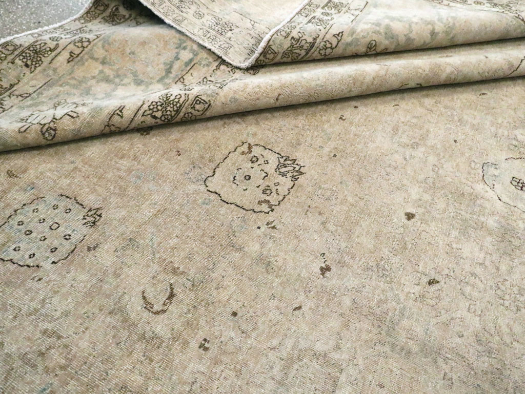 Antique Persian Tabriz Large Room Size Carpet, No.23283 - Gsblank