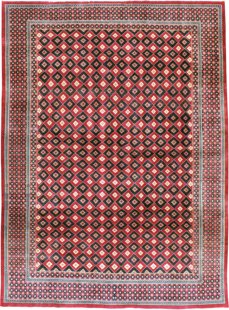 Vintage Persian Mashad Modernist Carpet, No.23285 - Gsblank