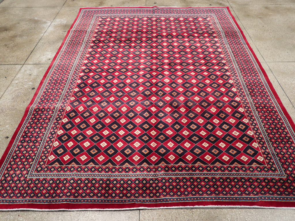 Vintage Persian Mashad Modernist Carpet, No.23285 - Gsblank