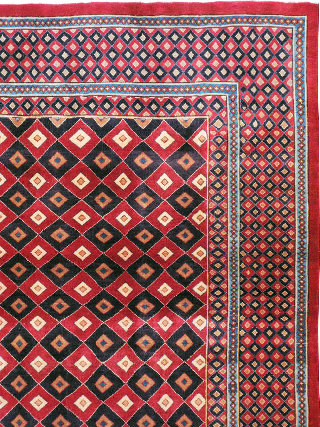 Vintage Persian Mashad Modernist Carpet, No.23285 - Gsblank