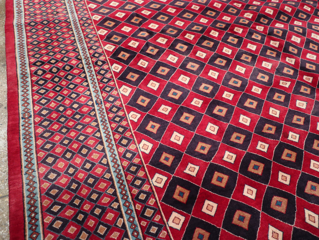 Vintage Persian Mashad Modernist Carpet, No.23285 - Gsblank
