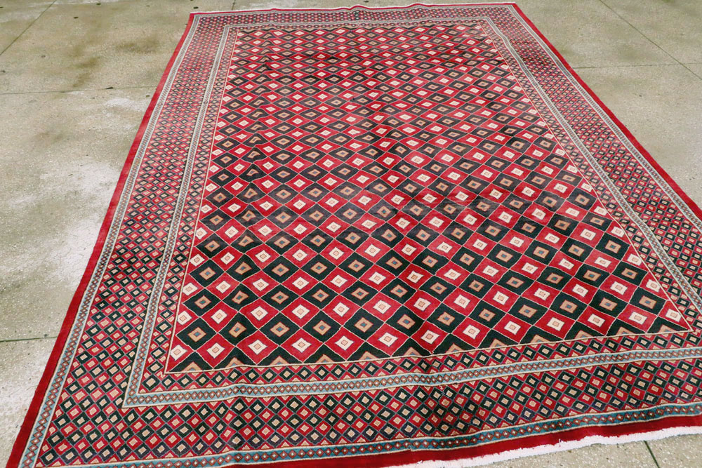Vintage Persian Mashad Modernist Carpet, No.23285 - Gsblank