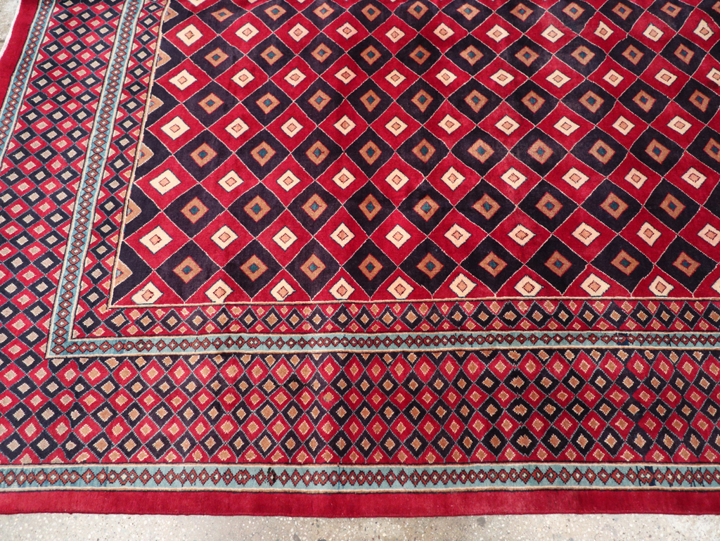 Vintage Persian Mashad Modernist Carpet, No.23285 - Gsblank