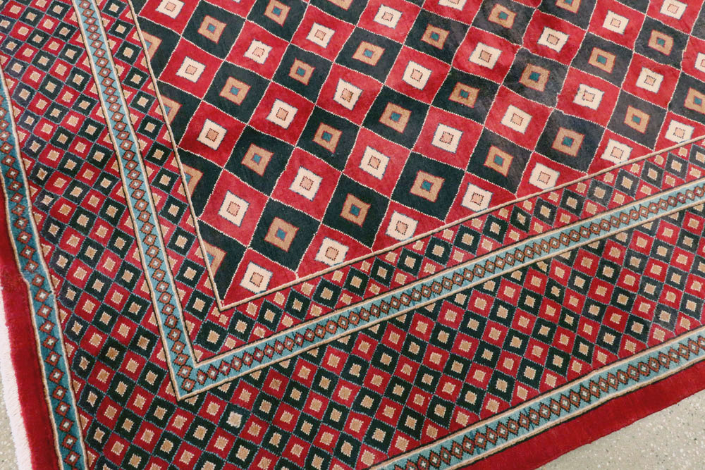 Vintage Persian Mashad Modernist Carpet, No.23285 - Gsblank