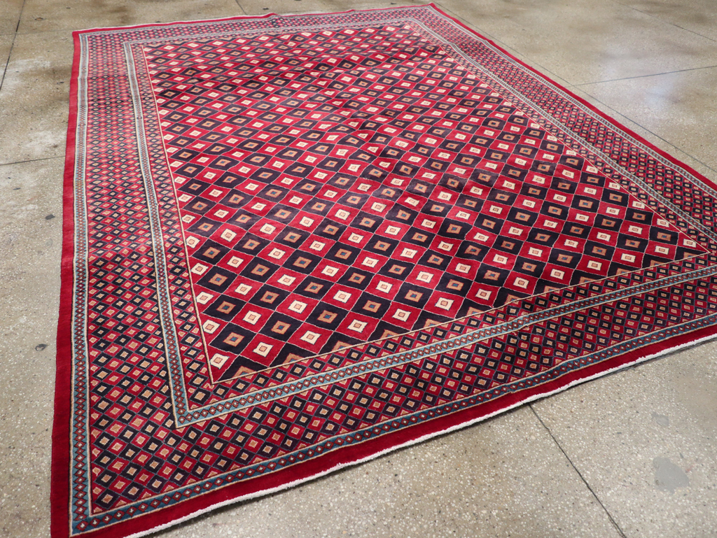 Vintage Persian Mashad Modernist Carpet, No.23285 - Gsblank