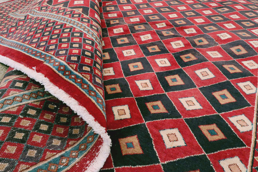 Vintage Persian Mashad Modernist Carpet, No.23285 - Gsblank