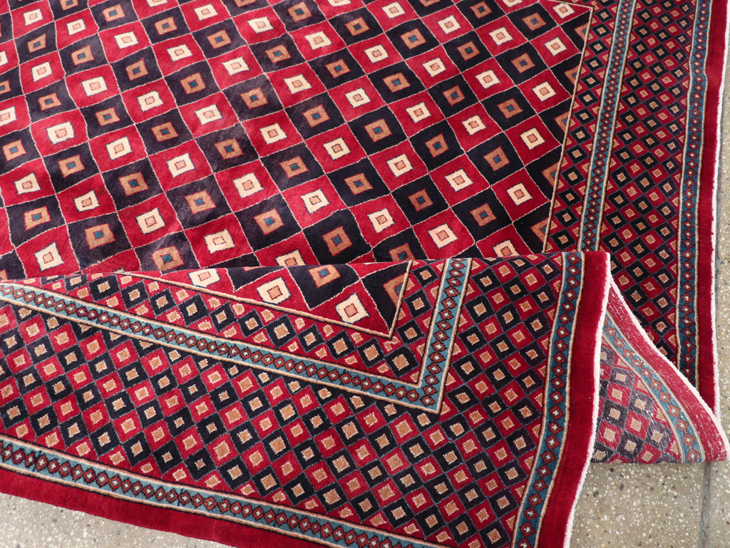 Vintage Persian Mashad Modernist Carpet, No.23285 - Gsblank
