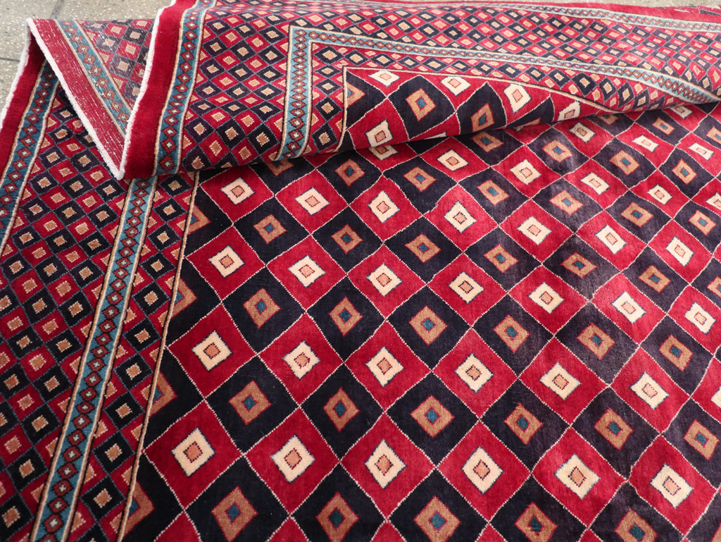 Vintage Persian Mashad Modernist Carpet, No.23285 - Gsblank