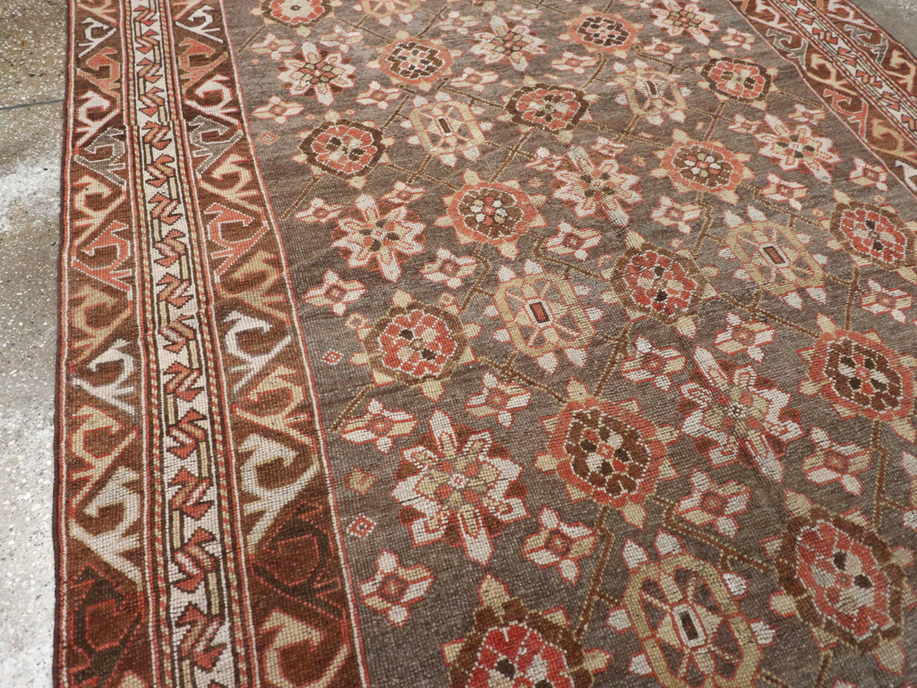 Antique Persian Kurdish Wide Gallery Runner, No.23318 - Gsblank