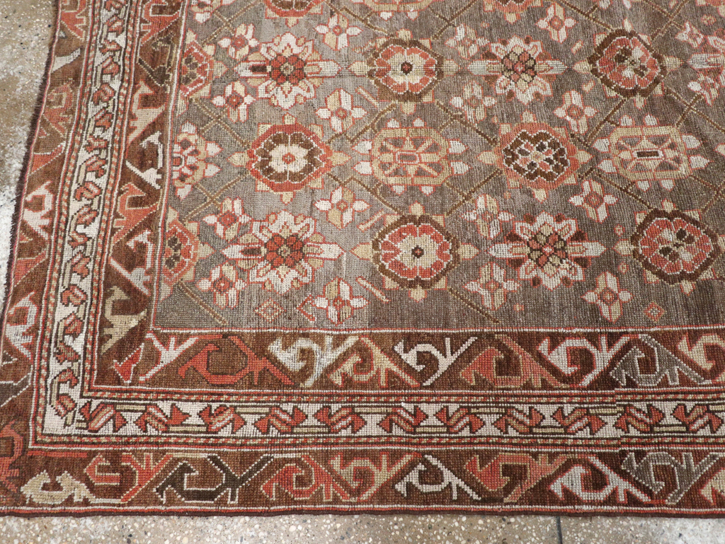 Antique Persian Kurdish Wide Gallery Runner, No.23318 - Gsblank