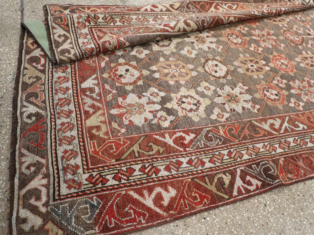 Antique Persian Kurdish Wide Gallery Runner, No.23318 - Gsblank