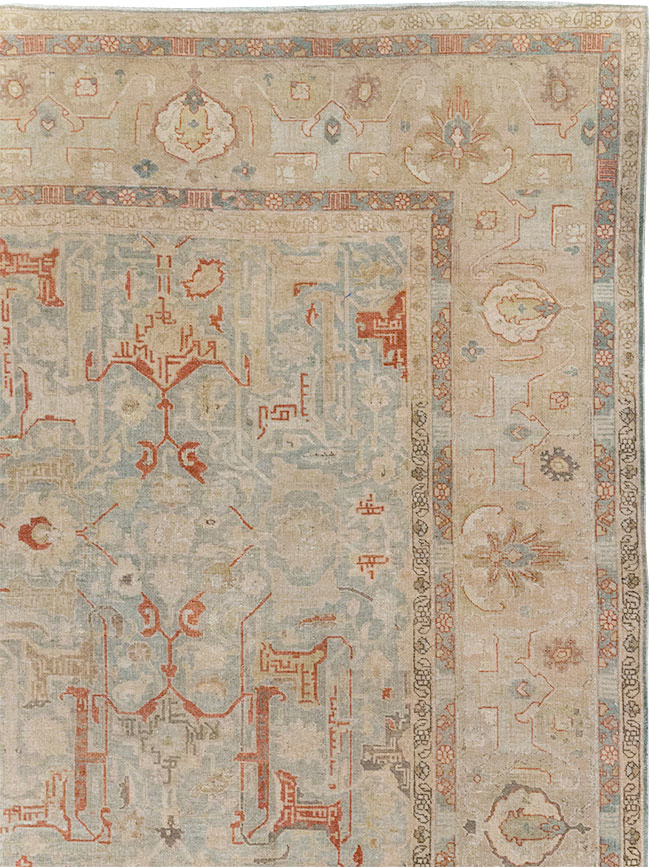 Vintage Persian Tabriz Room Size Carpet, No.23321 - Gsblank