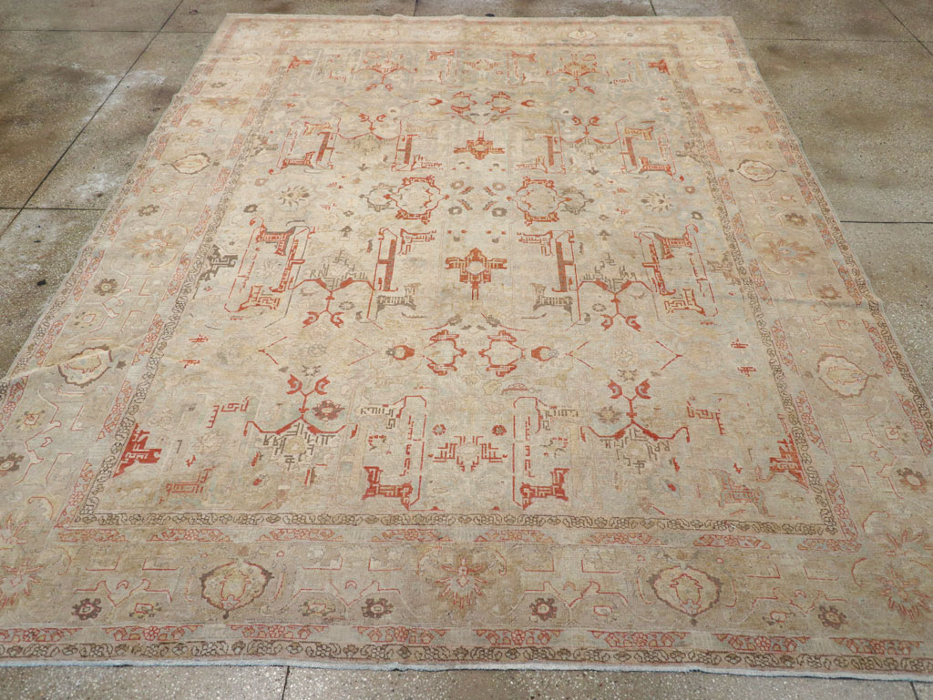 Vintage Persian Tabriz Room Size Carpet, No.23321 - Gsblank
