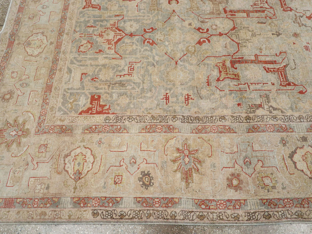 Vintage Persian Tabriz Room Size Carpet, No.23321 - Gsblank