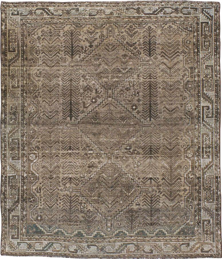 Vintage Shiraz Square Rug, No.23325 - Gsblank