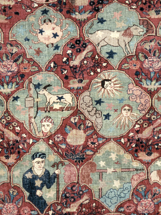 Antique Persian Tabriz Pictorial Rug, No.23348 - Gsblank