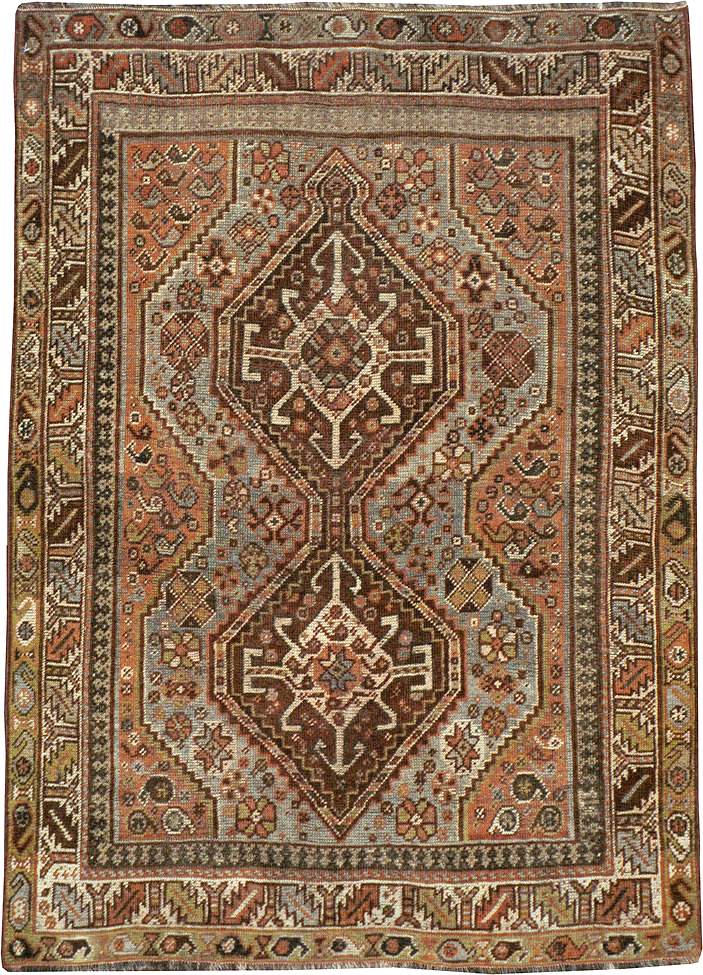 vintage Persian Shiraz Rug, No.23356 - Gsblank