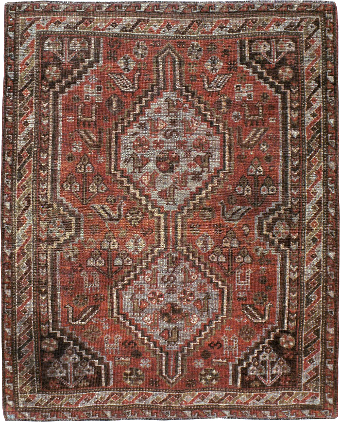Vintage Persian Shiraz Rug, No.23357 - Gsblank