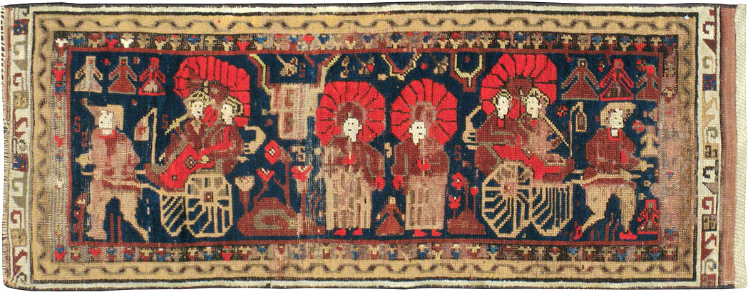 Vintage Turkish Anatolian Pictorial Rug, No.23364 - Gsblank