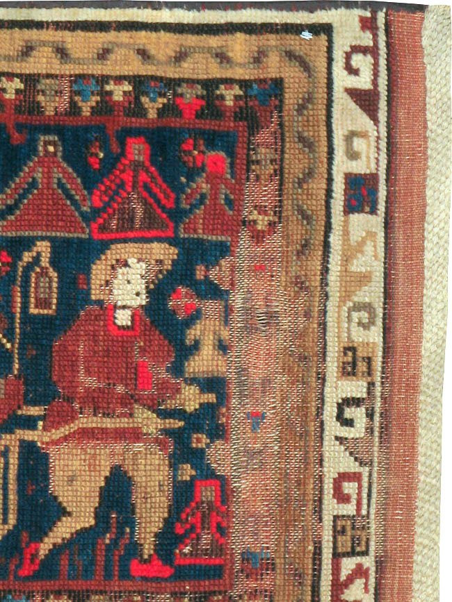 Vintage Turkish Anatolian Pictorial Rug, No.23364 - Gsblank