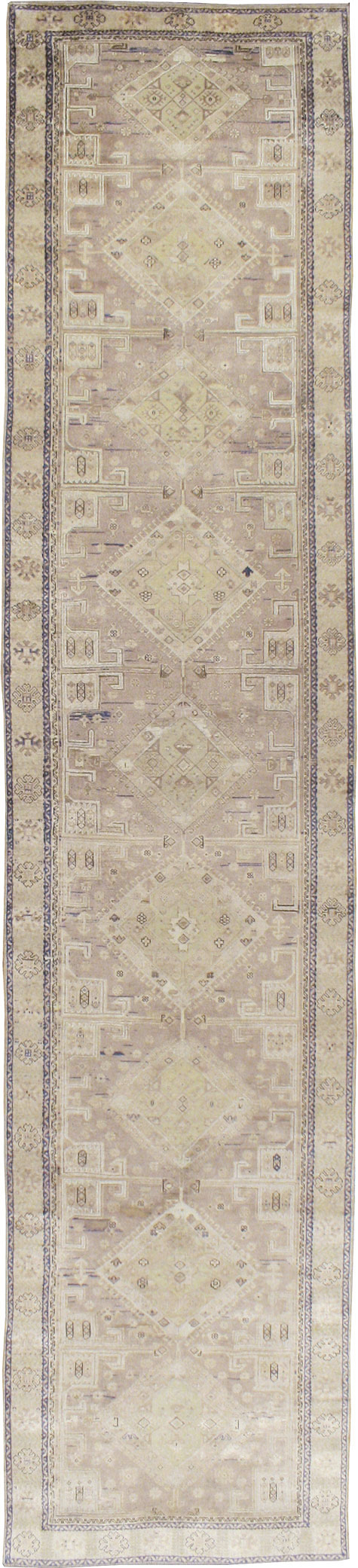 Vintage Turkish Oushak Wide Gallery Runner, No.23371 - Gsblank