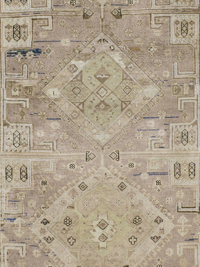 Vintage Turkish Oushak Wide Gallery Runner, No.23371 - Gsblank