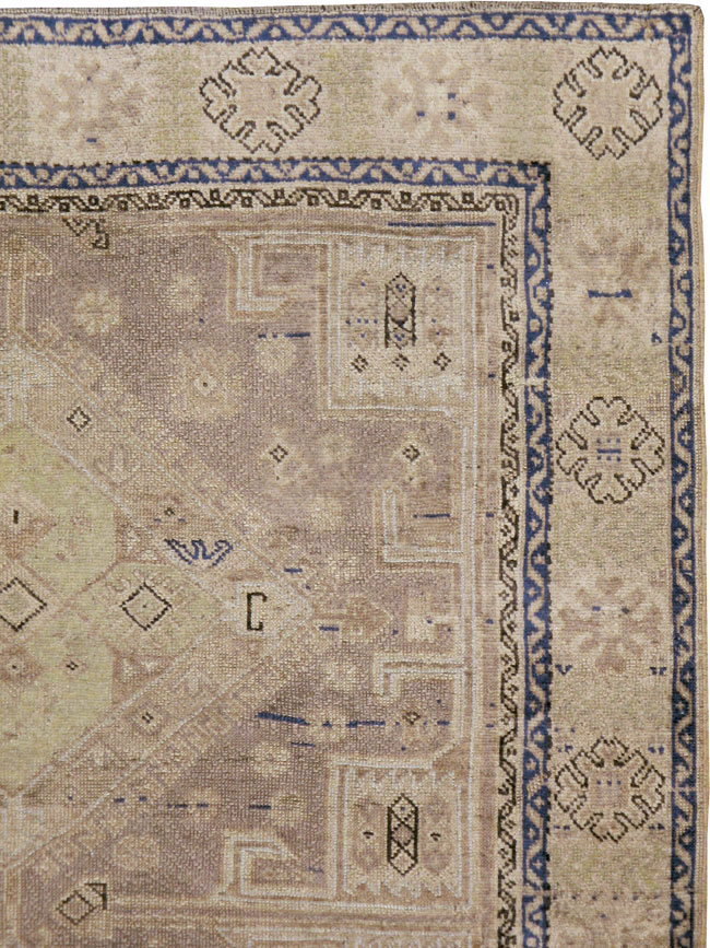 Vintage Turkish Oushak Wide Gallery Runner, No.23371 - Gsblank