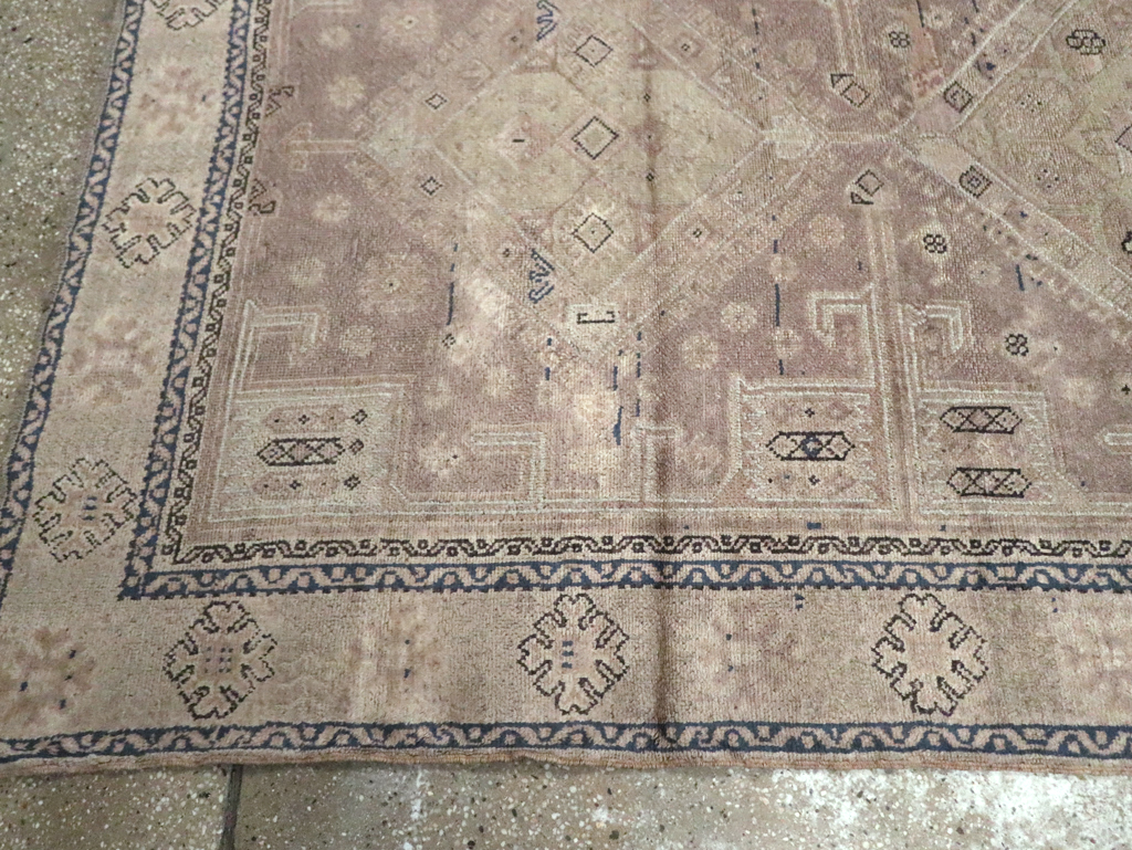 Vintage Turkish Oushak Wide Gallery Runner, No.23371 - Gsblank