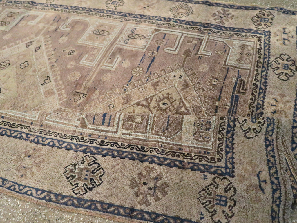 Vintage Turkish Oushak Wide Gallery Runner, No.23371 - Gsblank