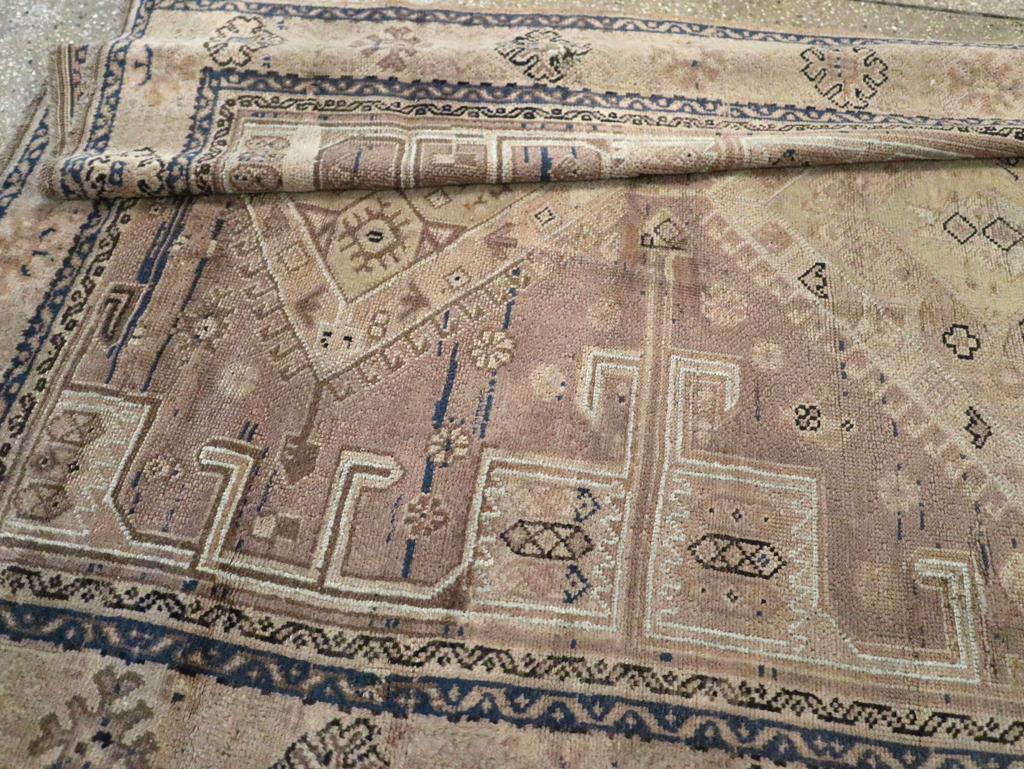 Vintage Turkish Oushak Wide Gallery Runner, No.23371 - Gsblank