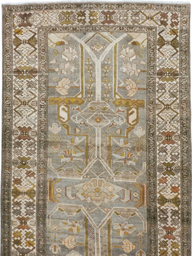 Vintage Persian Malayer Wide Gallery Runner, No.23375 - Gsblank