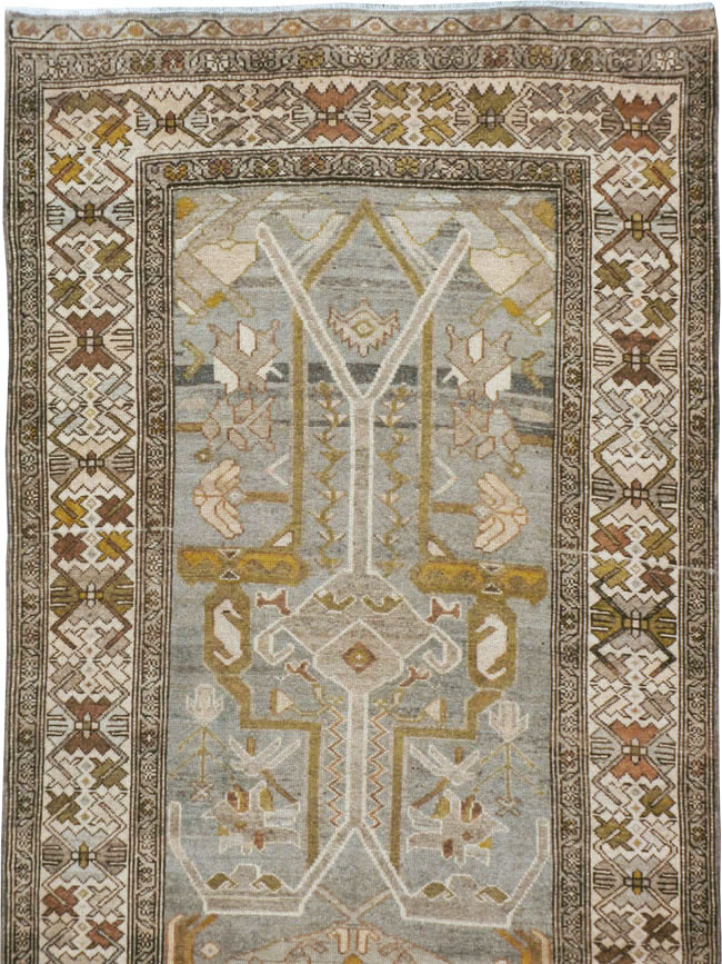 Vintage Persian Malayer Wide Gallery Runner, No.23375 - Gsblank