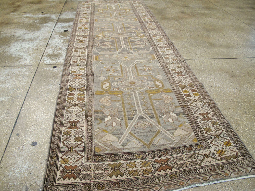 Vintage Persian Malayer Wide Gallery Runner, No.23375 - Gsblank